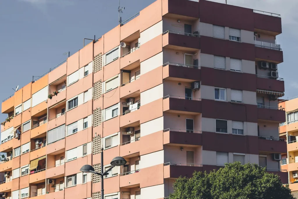 Spanish residential apartment block typical of Alicante region